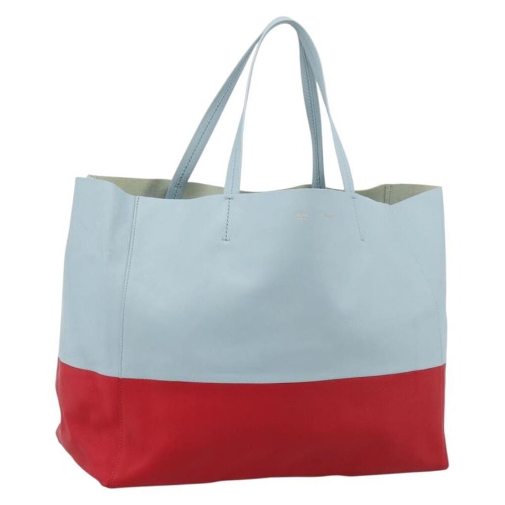 Celine Horizontal Bi-Cabas Leather Blue Leather Tote Bag Bag